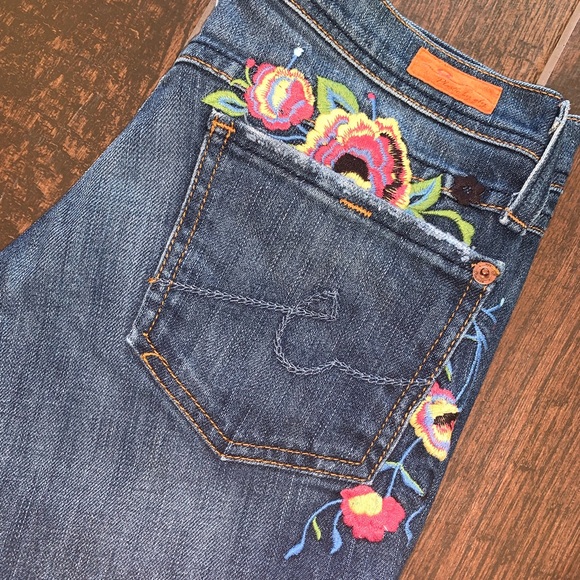 Embroidered Plastic by Gly Bootcut Made in USA 32” - Picture 2 of 8